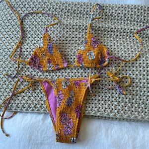 White Fox floral bikini